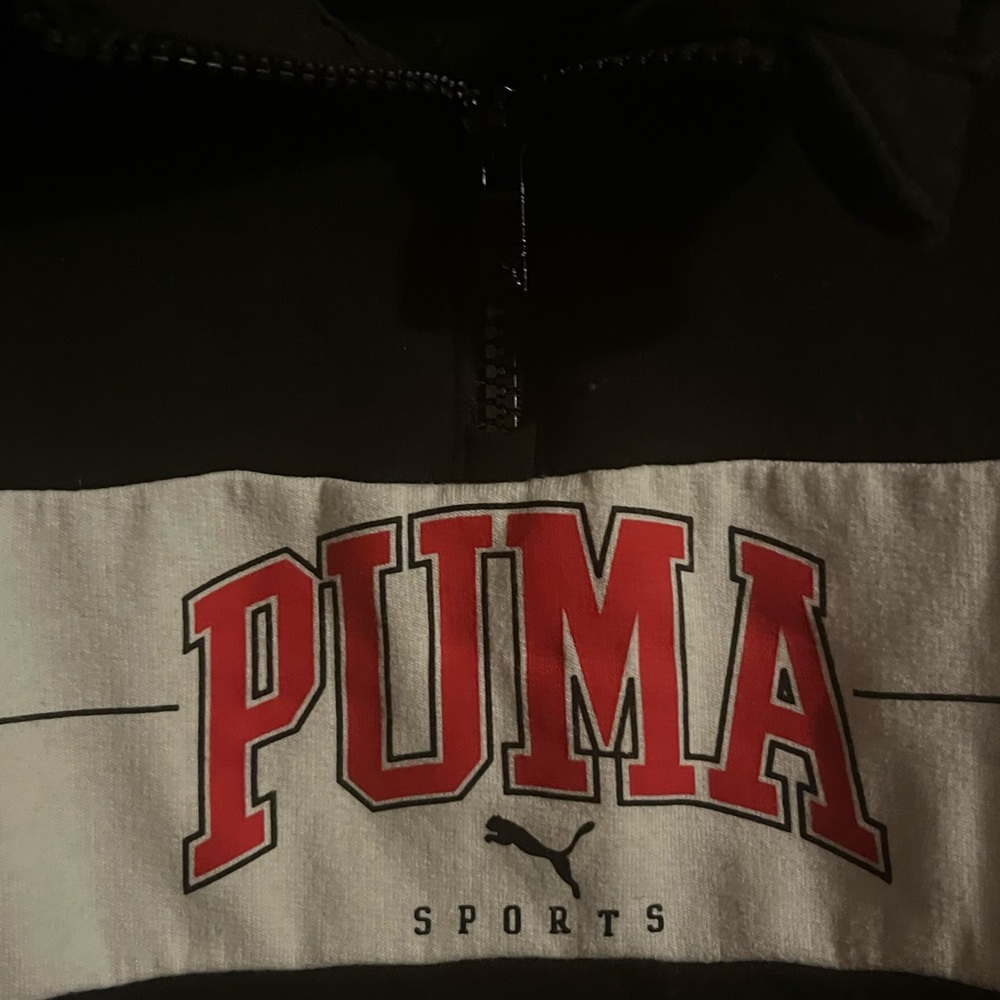Puma Sports Girls Size 7 Year Black Pullover Sweatshirt - Picture 3 of 4